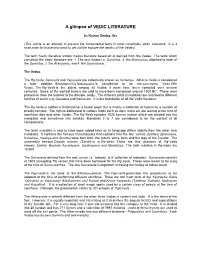 A Glimpse of VEDIC LITERATURE