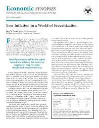 Low Inflation in a World of Securitization