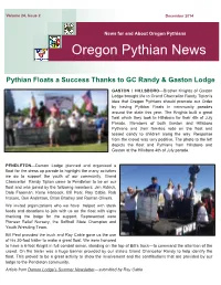Oregon Pythian News