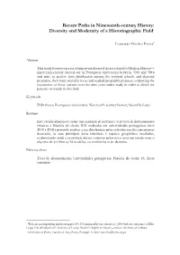 Recent Paths in Nineteenth-Century History: Diversity and Modernity of a Historiographic Field1
