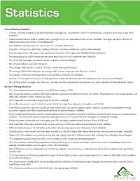 Texting Statistics • Texting Is the Most Widely-Used and Frequently Used App on a Smartphone, with 97% of Americans Using It at Least Once a Day