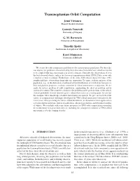 Transneptunian Orbit Computation 25