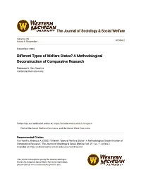 Different Types of Welfare States? a Methodological Deconstruction of Comparative Research