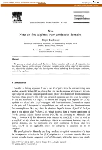Note on Free Algebras Over Continuous Domains
