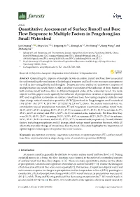 Quantitative Assessment of Surface Runoff and Base Flow Response to Multiple Factors in Pengchongjian Small Watershed