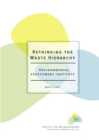 Rethinking the Waste Hierachy