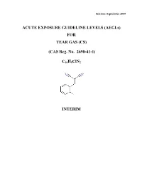 Tear Gas Interim AEGL Document