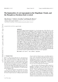 The Luminosities of Cool Supergiants in the Magellanic Clouds, and the Humphreys-Davidson Limit Revisited