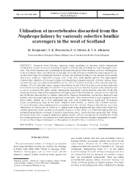 Utilisation of Invertebrates Discarded from the Nephrops Fishery by Variously Selective Benthic Scavengers in the West of Scotland