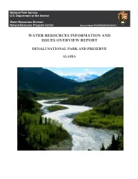 Water Resources Information and Issues Overview Report