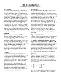 GC Derivatization Pierce 2003-2004 Applications Handbook & Catalog