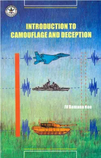 Introduction to Camouflage and Deception