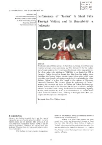 “Joshua” a Short Film Through Viddsee and Its