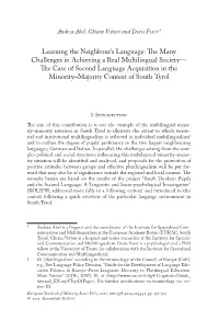Learning the Neighbour's Language