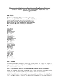 Minutes from the Thirty-Fourth Meeting of the Cross Party Group On