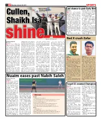 Nuaim Eases Past Nabih Saleh the Bowlers