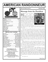 RUSA Newsletter Is Mailed Via Third Class Mail to the Address on File of All Current Mem- ...To Renew Your RUSA Bers