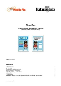Shoutbox: a Mobile/Web Toll to Support and Showcase Informal (Out-Of