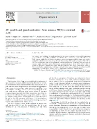 331 Models and Grand Unification: from Minimal SU(5) to Minimal SU(6)