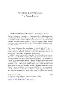 Appendix: Excerpts from the Irish Builder