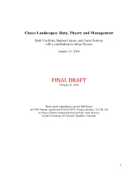 Chaco Landscapes: Data, Theory and Management