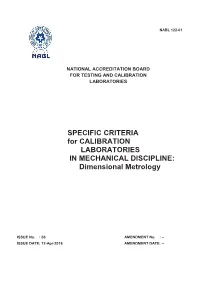Dimensional Calibration Under Mechanical Discipline