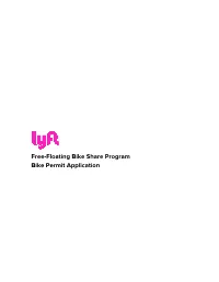 Free-Floating Bike Share Program Bike Permit Application