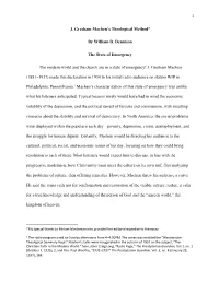 J. Gresham Machen's Theological Method