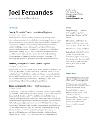 Joel Fernandes 4501 Sunset Drive, Joel Fernandes Charlottesville VA 23059 (214) 516 8050 Linux Kernel Engineer and Systems Engineer