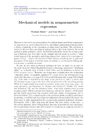 Mechanical Models in Nonparametric Regression