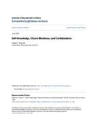 Self-Knowledge, Choice Blindness, and Confabulation