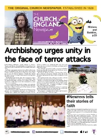Archbishop Urges Unity in the Face of Terror Attacks