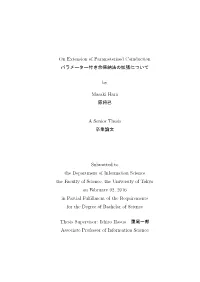 On Extension of Parameterized Coinduction by Masaki Hara A