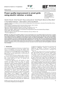 Power Quality Improvement in Smart Grids Using Electric Vehicles