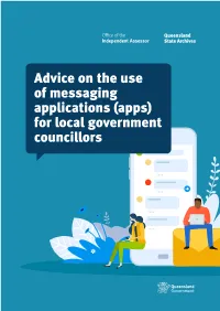Advice on the Use of Messaging Applications (Apps)