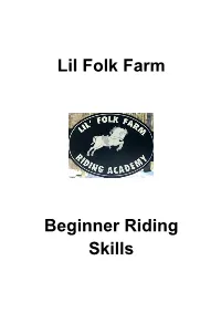 Beginner Riding Packet