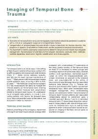 Imaging of Temporal Bone Trauma