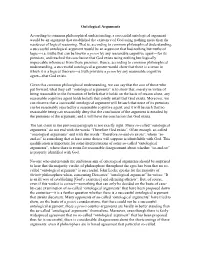 Ontological Arguments