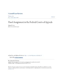 Panel Assignment in the Federal Courts of Appeals Marin K