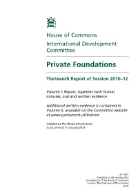 Private Foundations