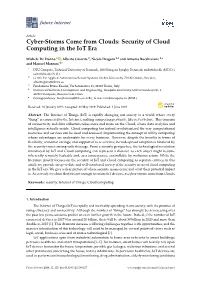Security of Cloud Computing in the Iot Era