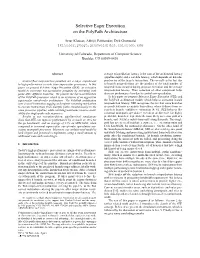 Selective Eager Execution on the Polypath Architecture
