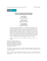 The Role of the Networked Public Sphere in the U.S. Net Neutrality Policy Debate