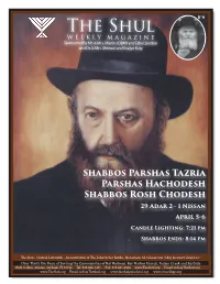 The Shul Weekly Magazine Sponsored by Mr