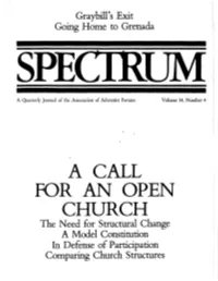 A Call for an Open Ciiurch