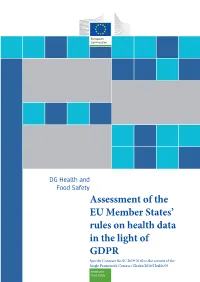 Assessment of the EU Member States' Rules on Health Data in the Light