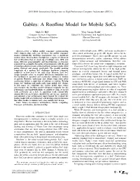 Gables: a Roofline Model for Mobile Socs