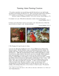 James Hatley: Naming Adam Naming Creation