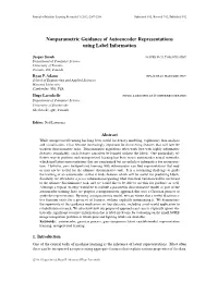 Nonparametric Guidance of Autoencoder Representations Using Label Information