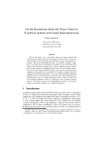 On the Fluctuations About the Vlasov Limit for N-Particle Systems With
